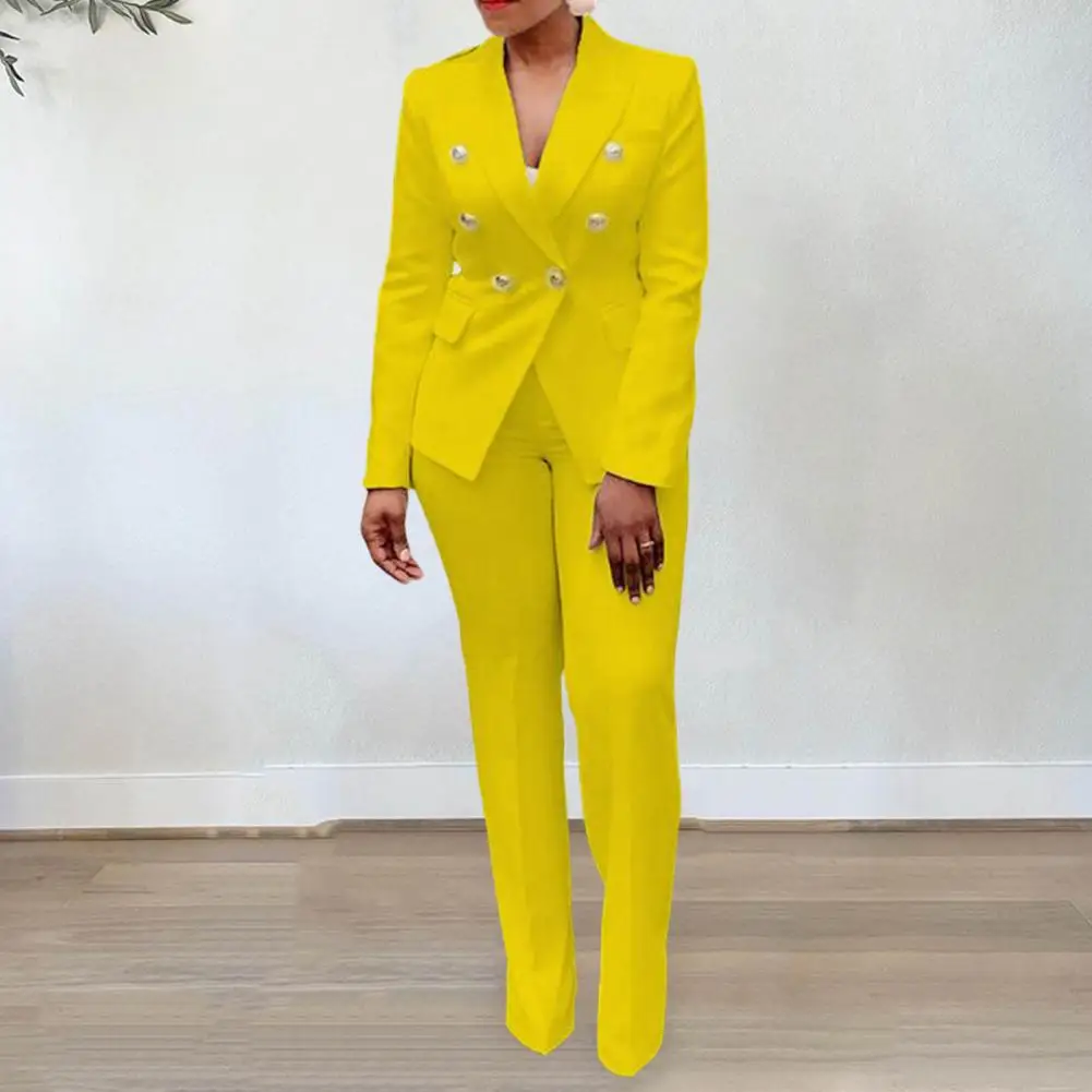 Office Blazer Pants Set Fashionable Office Lady Solid Color Lapel Suit Jacket Pants Set Floor Length Blazer Pants Set
Office Blazer Pants Set Fashionable Office Lady Solid Color Lapel Suit Jacket Pants Set Floor Length Blazer Pants Set