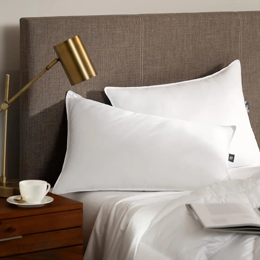 Down Illusion Soft Hypoallergenic Soft/Medium Bed Pillows For Side, Stomach Or Ba Sleepers (2 Pack), King, White
Down Illusion Soft Hypoallergenic Soft/Medium Bed Pillows For Side, Stomach Or Ba Sleepers (2 Pack), King, White