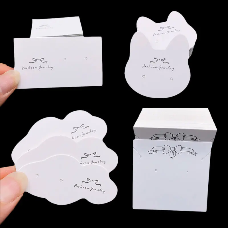 50pcs/lot Earrings Necklace Display Cards White Paper Card for Handmade Women Jewelry Storage Packaging Retail Price Tags Label
50pcs/lot Earrings Necklace Display Cards White Paper Card for Handmade Women Jewelry Storage Packaging Retail Price Tags Label