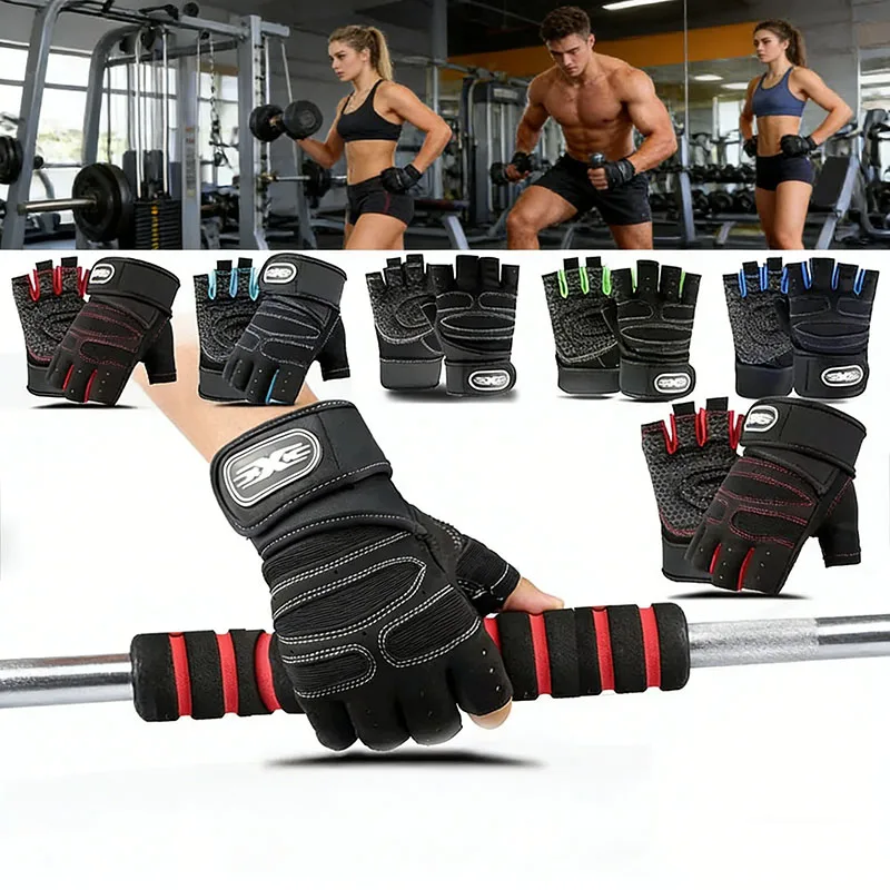 Unisex Workout Gloves with Wrist Wrap Half Finger Sport Weight Lifting Training Gloves for Gym Cycling And Motorcycling
Unisex Workout Gloves with Wrist Wrap Half Finger Sport Weight Lifting Training Gloves for Gym Cycling And Motorcycling