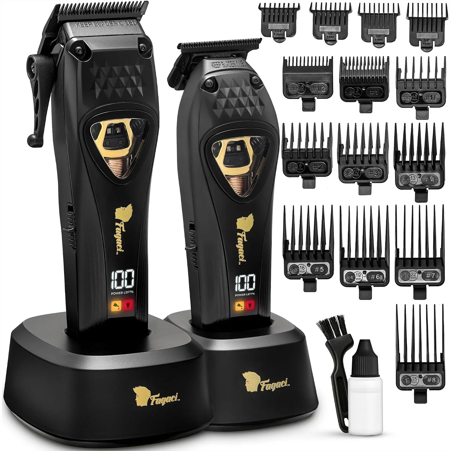 Professional Hair Clippers for Men with DLC Blades and High Torque Motor, 12000 RPM Cordless Barber Clipper and Trimmer Set
Professional Hair Clippers for Men with DLC Blades and High Torque Motor, 12000 RPM Cordless Barber Clipper and Trimmer Set