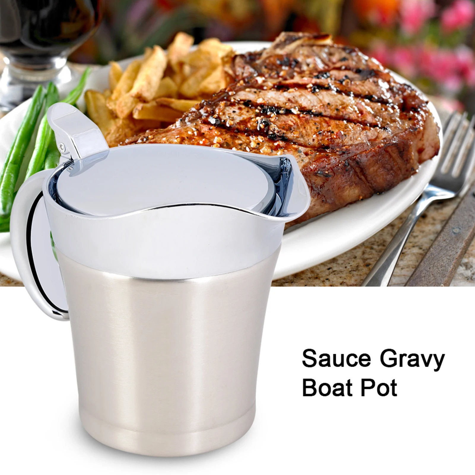 304 Stainless Steel Thermal Insulated Double Wall Sauce Gravy Boat Pot Serving Jug Gravy Pot Insulated Sauce Pot Sauce Gravy Pot
304 Stainless Steel Thermal Insulated Double Wall Sauce Gravy Boat Pot Serving Jug Gravy Pot Insulated Sauce Pot Sauce Gravy Pot