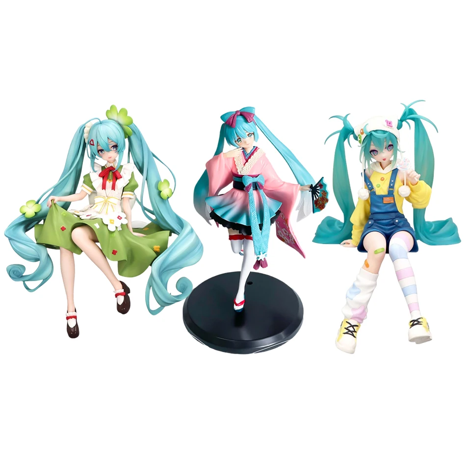 14-20cm 3pcs Anime Hatsune Miku Four leaf Grass Fairy Candy Sweetheart Tokyo Kimono Figurine Action Model Pvc Toy Collection Gif
14-20cm 3pcs Anime Hatsune Miku Four leaf Grass Fairy Candy Sweetheart Tokyo Kimono Figurine Action Model Pvc Toy Collection Gif