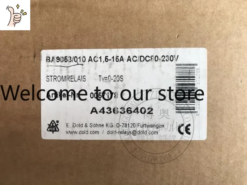 2026.4 DRY Current Relay BA9053 Monitoring Module BA9053/010 80-230VAC/DC/0057187
2026.4 DRY Current Relay BA9053 Monitoring Module BA9053/010 80-230VAC/DC/0057187