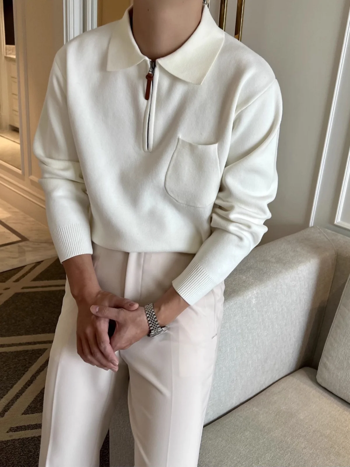 Korean Sle Slim Fit Knitted Sweater Men's New Winter Casual American Retro Collar irt Trendy Top Long Sve Crew Ne
Korean Sle Slim Fit Knitted Sweater Men's New Winter Casual American Retro Collar irt Trendy Top Long Sve Crew Ne