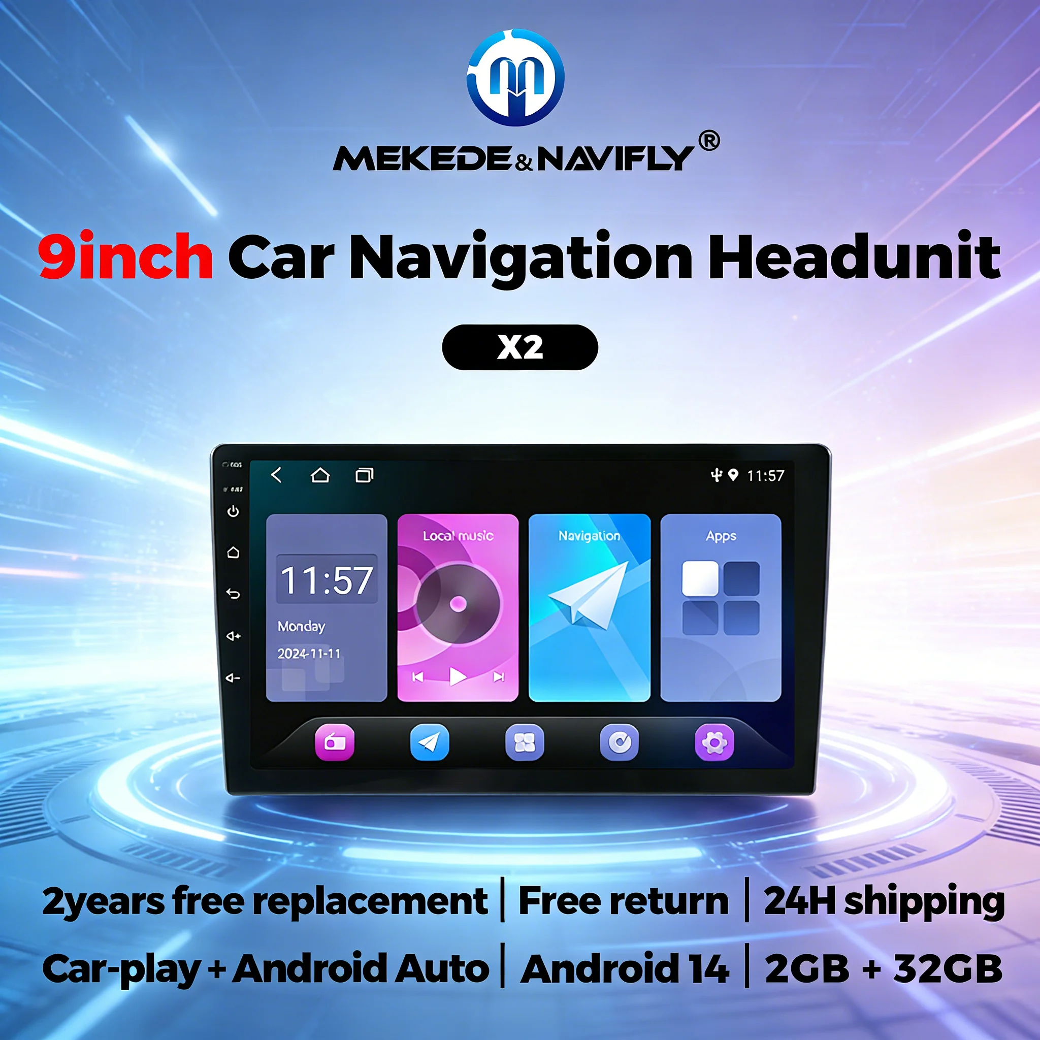 NaviFly Smart Car Radio Android Auto Carplay Universal 9" 10" Multimedia Player For Nissan Honda Toyota Lada Volkswagen Hyundai
NaviFly Smart Car Radio Android Auto Carplay Universal 9" 10" Multimedia Player For Nissan Honda Toyota Lada Volkswagen Hyundai