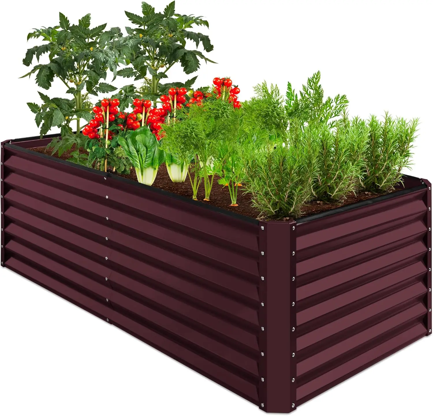 6x3x2ft Metal Raised Garden Bed for Plants, Vegetables, Flowers, Herbs
6x3x2ft Metal Raised Garden Bed for Plants, Vegetables, Flowers, Herbs