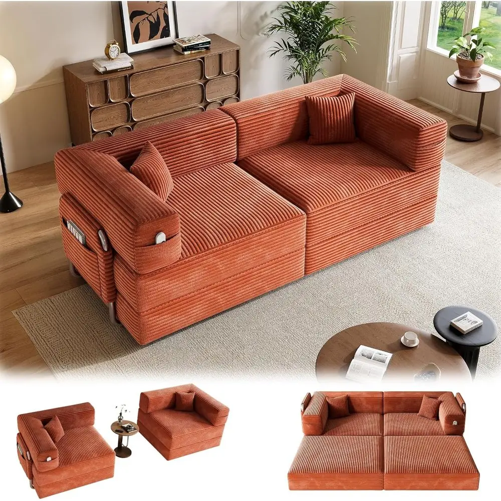 78" Compred Convertible Soa Bed, ular Corduroy Loveseat Sleeper with ixed-Shap, olding MattrCouch with 2 Pillows or Living Room,
78" Compred Convertible Soa Bed, ular Corduroy Loveseat Sleeper with ixed-Shap, olding MattrCouch with 2 Pillows or Living Room,