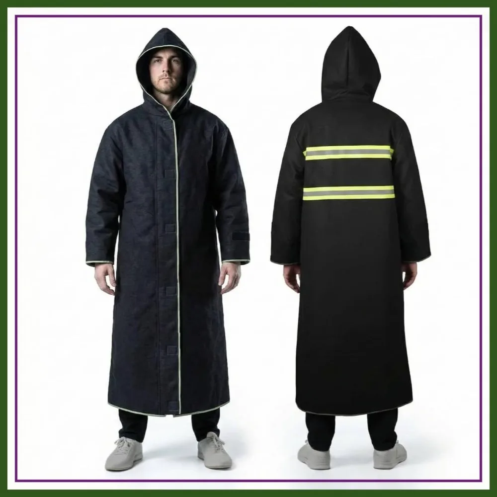 Fireproof Cloak with Hood - Carbon Fiber Wearable Fire Blanket, Heat Resistant Poncho for Fire Escape, Reflective Safety Cape
Fireproof Cloak with Hood - Carbon Fiber Wearable Fire Blanket, Heat Resistant Poncho for Fire Escape, Reflective Safety Cape