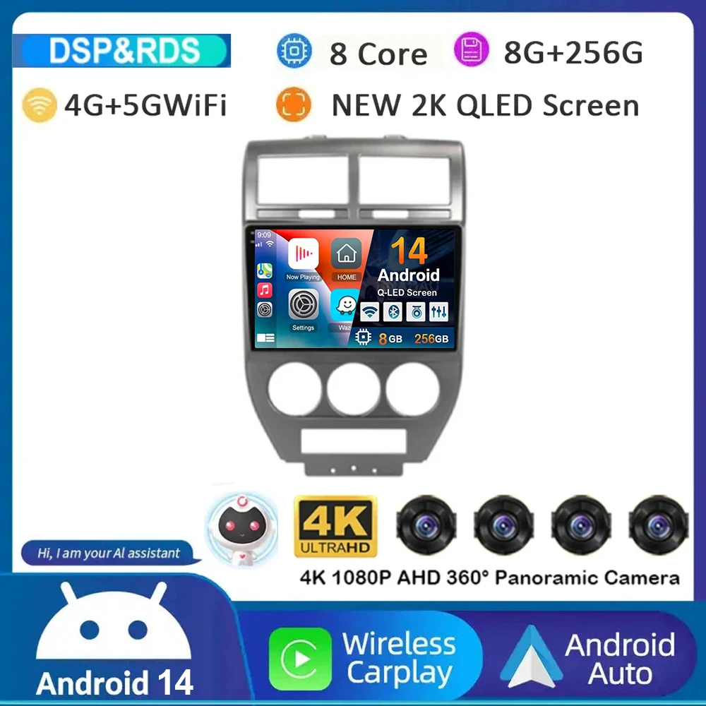 Автомагнитола на Android 14, 4G + Wi-Fi для Dodge Caliber Jeep Compass 1 MK Patriot 2006-2010, автомобильное радио, мультимедийный видеоплеер, GPS 360 камера
Автомагнитола на Android 14, 4G + Wi-Fi для Dodge Caliber Jeep Compass 1 MK Patriot 2006-2010, автомобильное радио, мультимедийный видеоплеер, GPS 360 камера