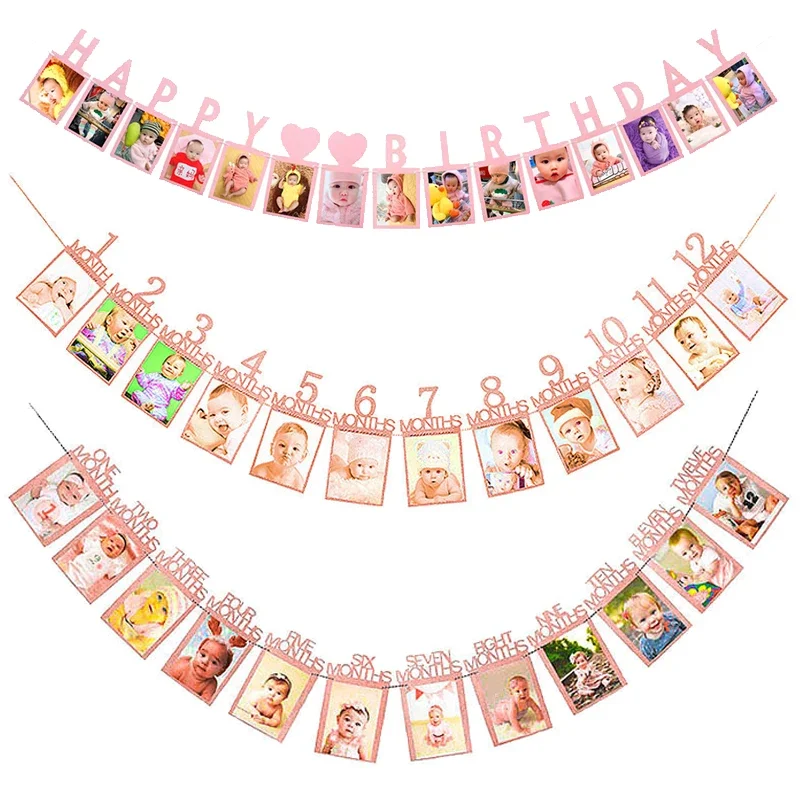 Happy Birthday Photo Frame Banner for Family First Party Decoration Kids Baby Boy Girl My 1st One Year 12 Month Newborn Garland
Happy Birthday Photo Frame Banner for Family First Party Decoration Kids Baby Boy Girl My 1st One Year 12 Month Newborn Garland
