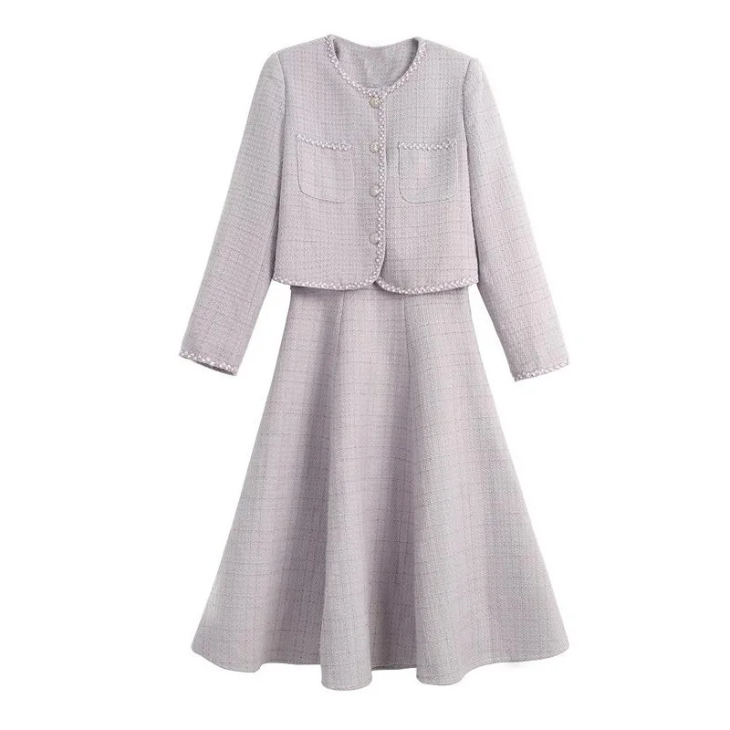 2023 Autumn Single Breasted Tweed Jackets Women Coat High Waist Long Skirt 2 Piece Sets Winter Outfit Elegant Luxury Office Suit
2023 Autumn Single Breasted Tweed Jackets Women Coat High Waist Long Skirt 2 Piece Sets Winter Outfit Elegant Luxury Office Suit