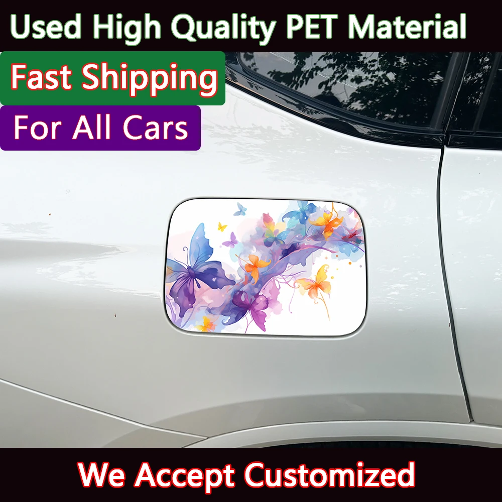 1PC Purple Orange Watercolor Flying Butterfly Car Fuel Tank Sticker PET Waterproof Soft Ink Art Auto Fuel Cap Exterior Decal
1PC Purple Orange Watercolor Flying Butterfly Car Fuel Tank Sticker PET Waterproof Soft Ink Art Auto Fuel Cap Exterior Decal