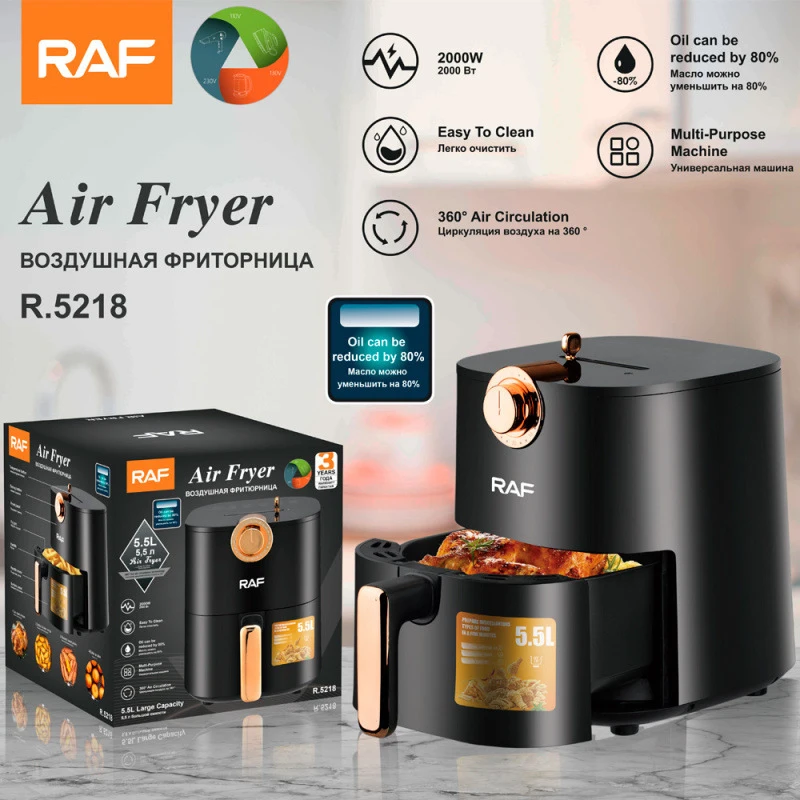 RAFSmokeless Air Fryer Multifunctional Smart Electric Fryer
RAFSmokeless Air Fryer Multifunctional Smart Electric Fryer