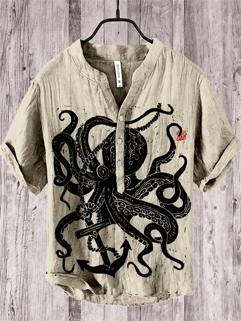 Men's shirt linen 100% V-neck men's casual short-sleeved shirt Fashion new street outdoor retro landscape ink painting shirt
Men's shirt linen 100% V-neck men's casual short-sleeved shirt Fashion new street outdoor retro landscape ink painting shirt