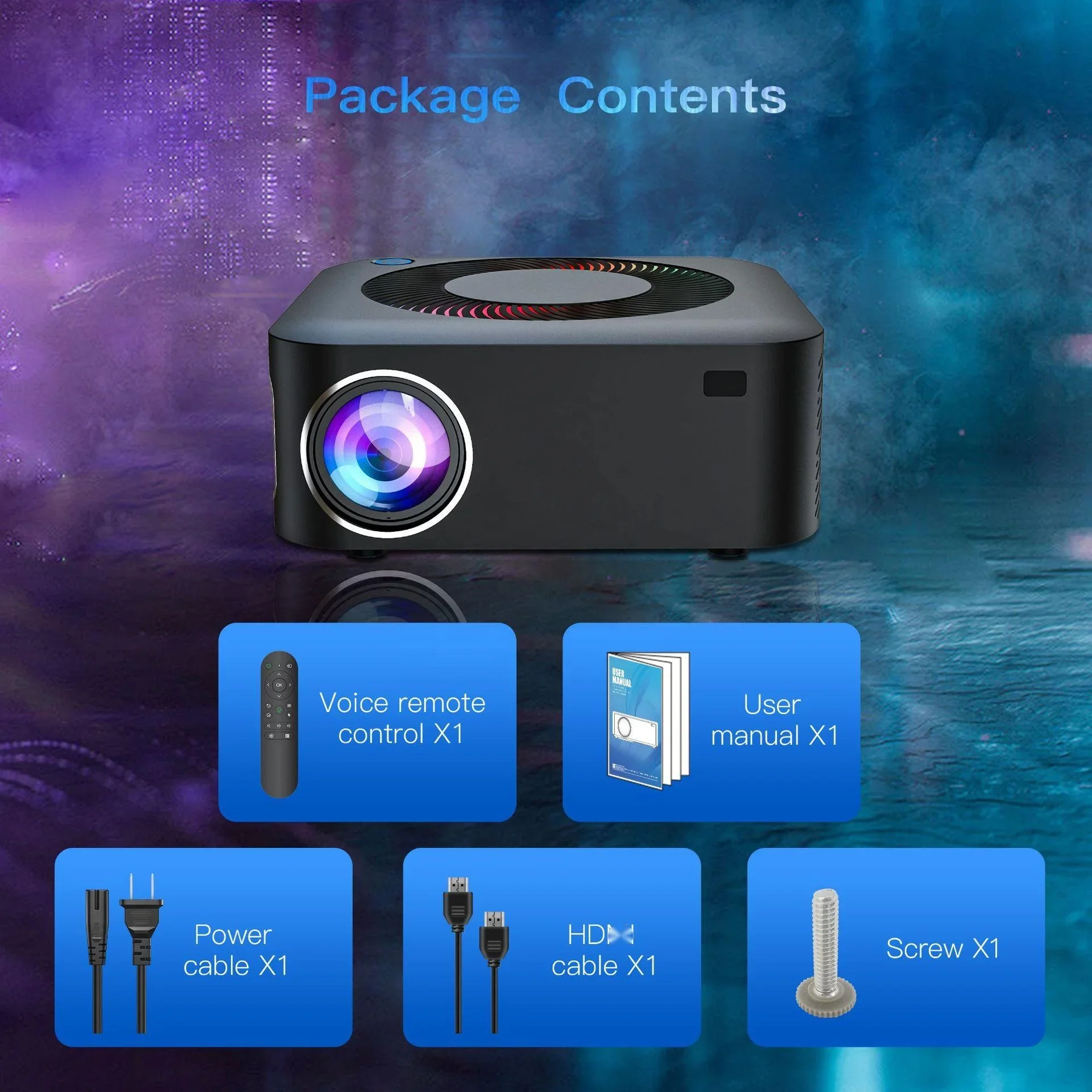 3D Smart Projector X1 HD Native RK3566 Quad Core Android 11 Outdoor Projectors X5 Stereo Sound Portable Video Movie Home Theater
3D Smart Projector X1 HD Native RK3566 Quad Core Android 11 Outdoor Projectors X5 Stereo Sound Portable Video Movie Home Theater