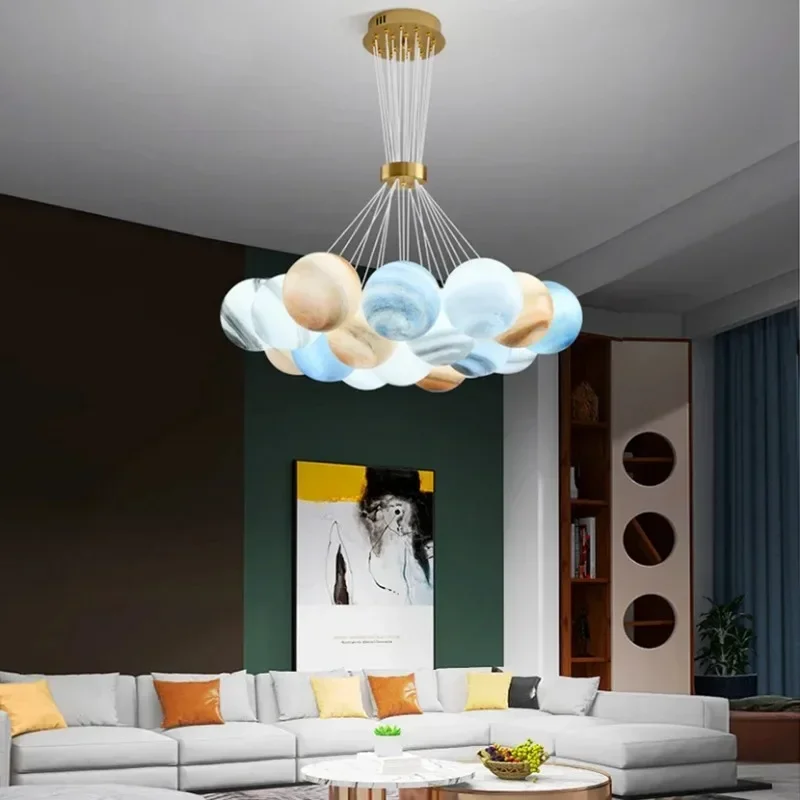 Nordic LED Planets Glass Ball Pendant Lamp with Lunar Moon Shape Chandelier Living Sleep Room Bedroom Hanging Lights New
Nordic LED Planets Glass Ball Pendant Lamp with Lunar Moon Shape Chandelier Living Sleep Room Bedroom Hanging Lights New