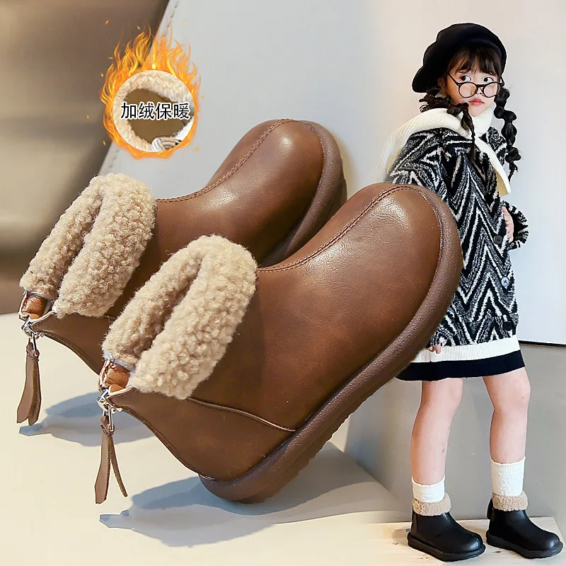 2026 Fashion Girls Causal Boots Winter Simple Kids Plush Snow Boots Outdoor Warm Children's Thermal Boots Versatile Zipper
2026 Fashion Girls Causal Boots Winter Simple Kids Plush Snow Boots Outdoor Warm Children's Thermal Boots Versatile Zipper