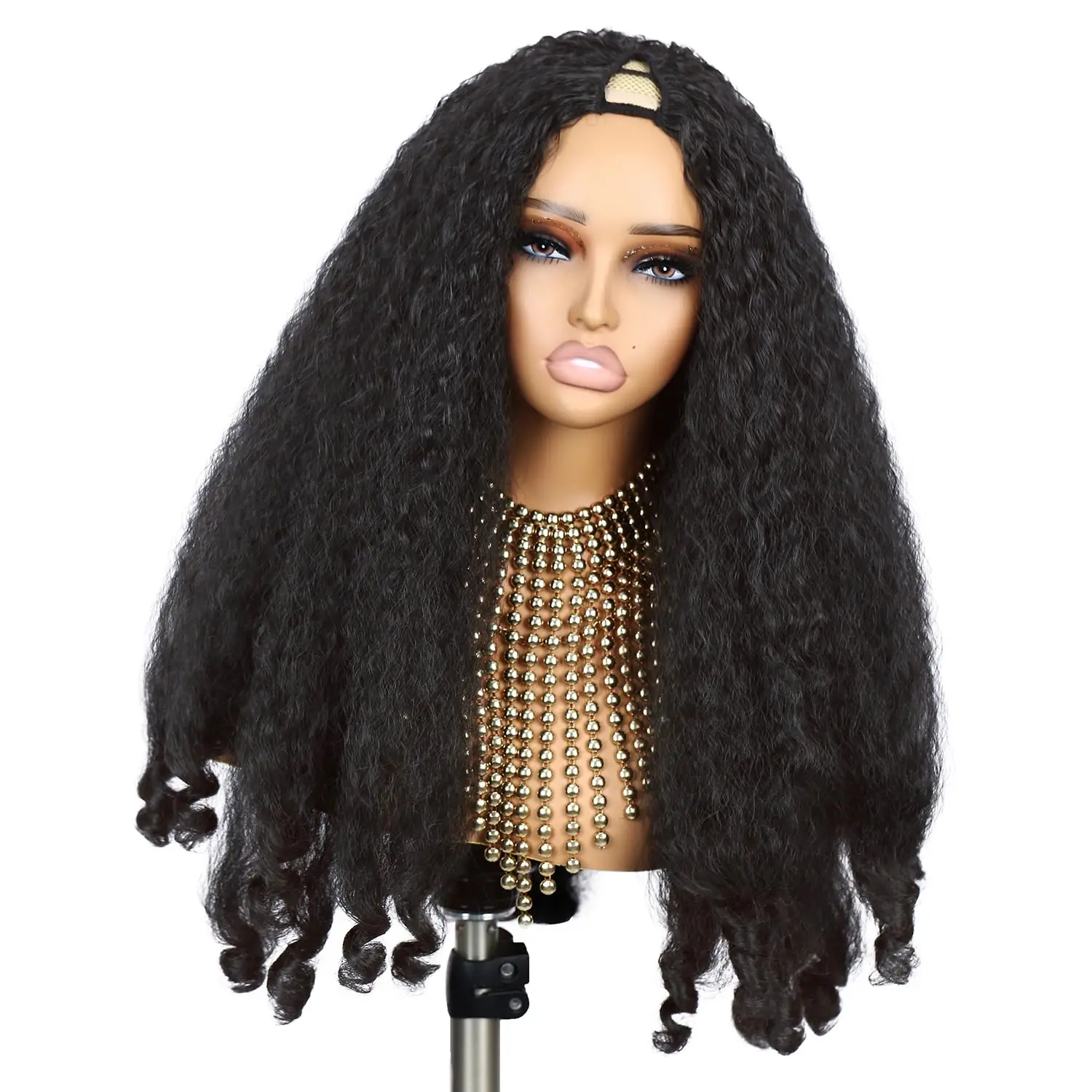V Part Wig Black Afro Kinky Curly Wigs for Black Women Synthetic Wear and Go Glueless Wig with Unique Bouncy Curls in the End
V Part Wig Black Afro Kinky Curly Wigs for Black Women Synthetic Wear and Go Glueless Wig with Unique Bouncy Curls in the End