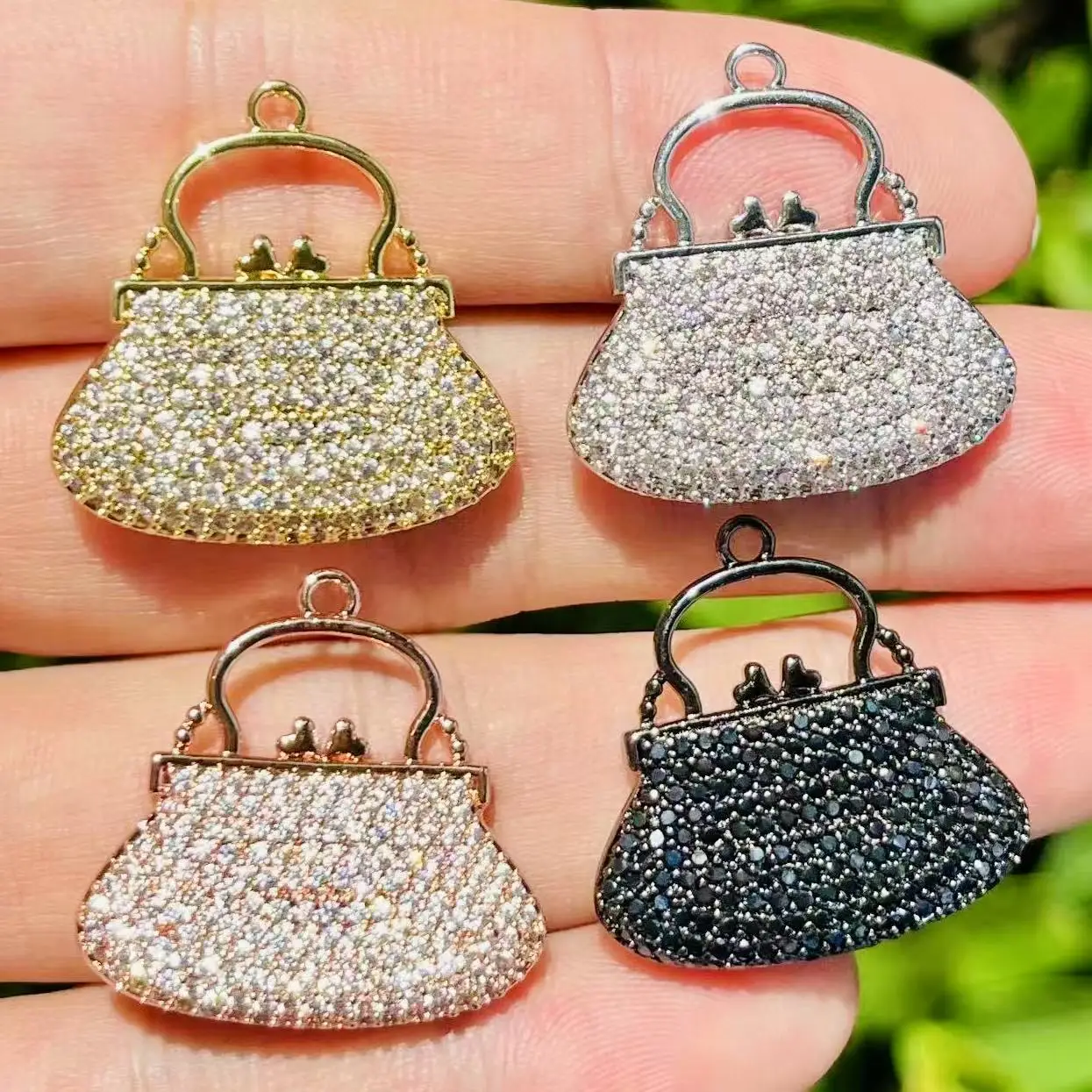 5pcs Zircon Pave Copper 3D Handbag Charms 18K Gold Plated DIY Gift Bracelets Accessories for Women Jewelry Making
5pcs Zircon Pave Copper 3D Handbag Charms 18K Gold Plated DIY Gift Bracelets Accessories for Women Jewelry Making