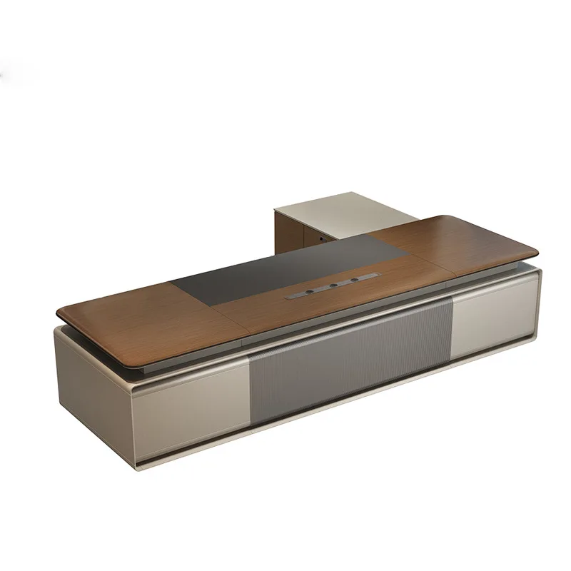 High-end desk boss table modern high-end atmosphere president's office desk office furniture table and chair combination
High-end desk boss table modern high-end atmosphere president's office desk office furniture table and chair combination