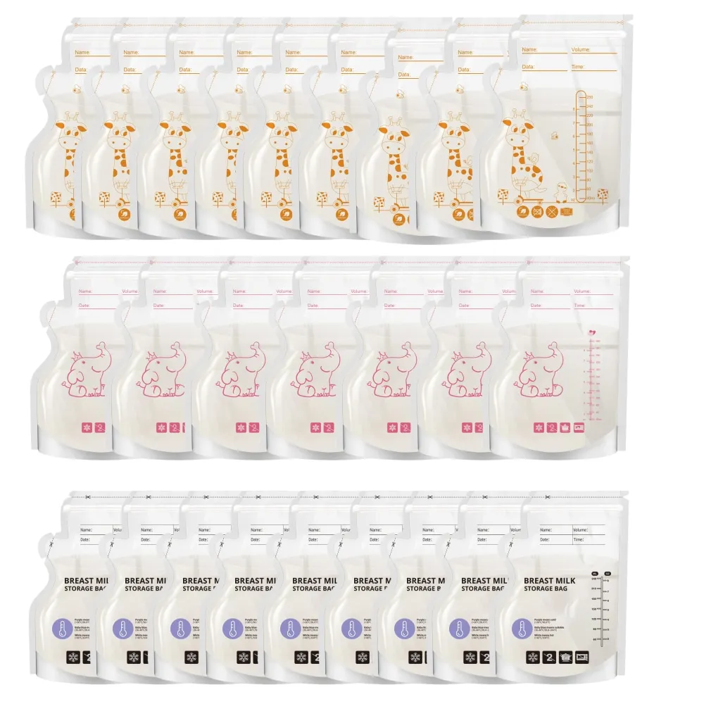 240/250ml 30pcs Breastmilk Storage Bag 3 Designs Self Standing Baby Food Storage Containers No Leak Milk Freezer Bags
240/250ml 30pcs Breastmilk Storage Bag 3 Designs Self Standing Baby Food Storage Containers No Leak Milk Freezer Bags