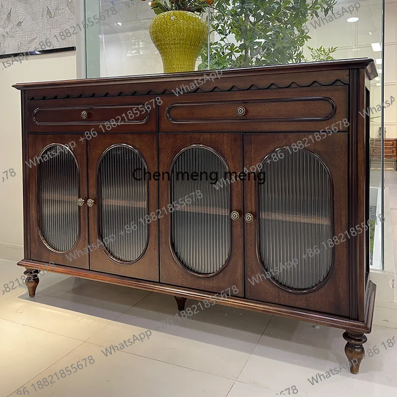 Американский средневековый стиль, полностью деревянный обеденный буфет для дома, шкаф для хранения в ретро-деревенском пасторальном стиле.
Американский средневековый стиль, полностью деревянный обеденный буфет для дома, шкаф для хранения в ретро-деревенском пасторальном стиле.