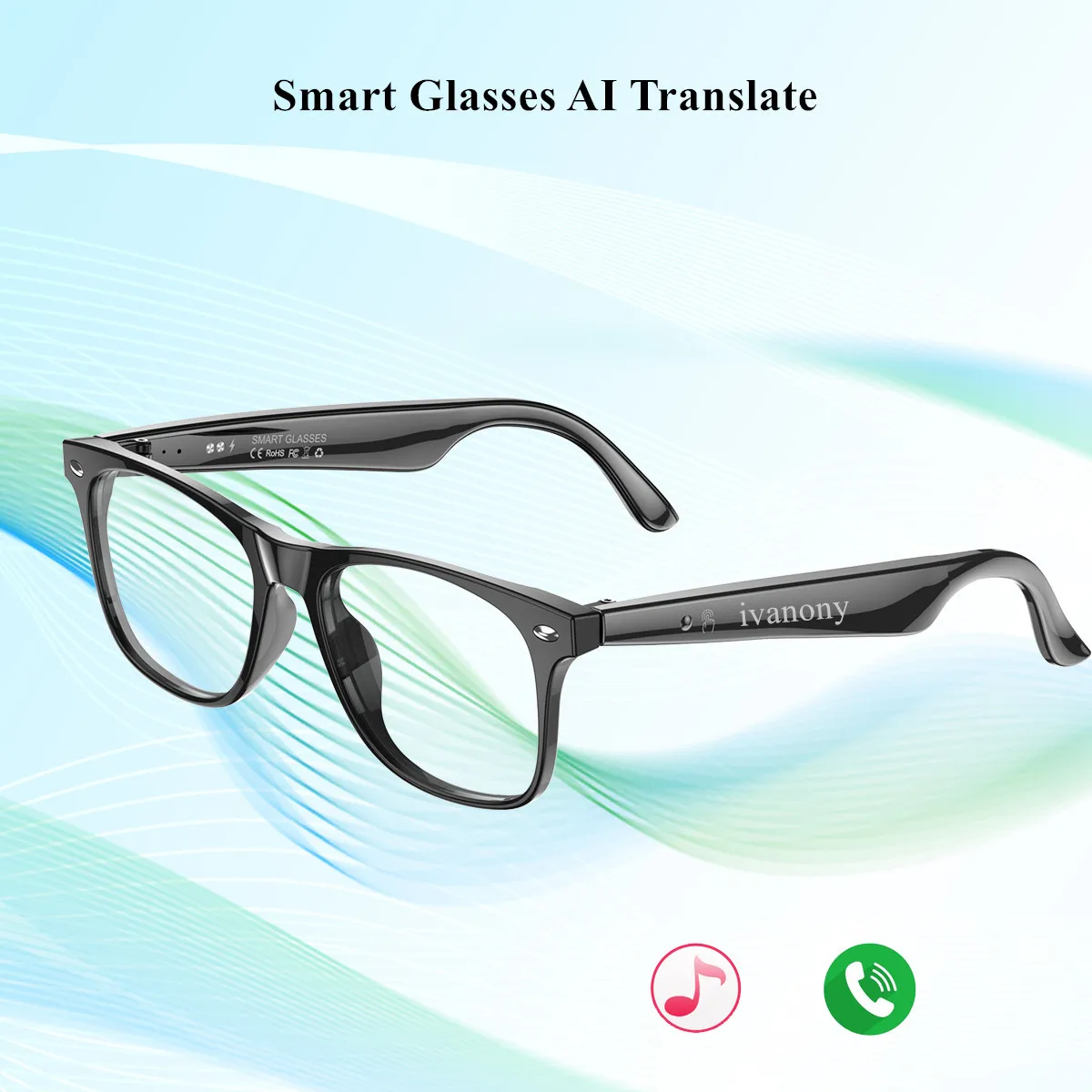 Bluetooth Smart Glasses Translation 134+ Language Real Time Translate Receive Call Listen Songs Remote Camera Smart Eyeglasses
Bluetooth Smart Glasses Translation 134+ Language Real Time Translate Receive Call Listen Songs Remote Camera Smart Eyeglasses