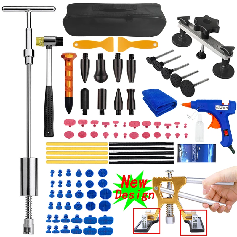 Professional Workshop Car Dent Repair Tools Set Auto Body Sheet Metal Paintless Dent Removal Hail Pit T Puller Complete Tool Kit
Professional Workshop Car Dent Repair Tools Set Auto Body Sheet Metal Paintless Dent Removal Hail Pit T Puller Complete Tool Kit