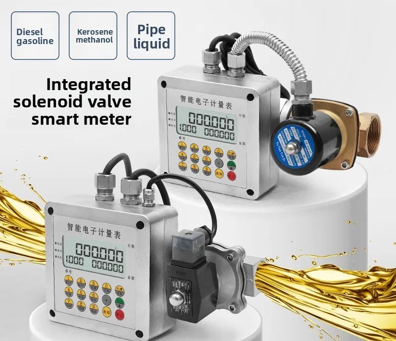 Intelligent Liquid Flow Meter, Quantitative Control System, Solenoid Valve Turbine Flow Meter, Stainless Steel
Intelligent Liquid Flow Meter, Quantitative Control System, Solenoid Valve Turbine Flow Meter, Stainless Steel