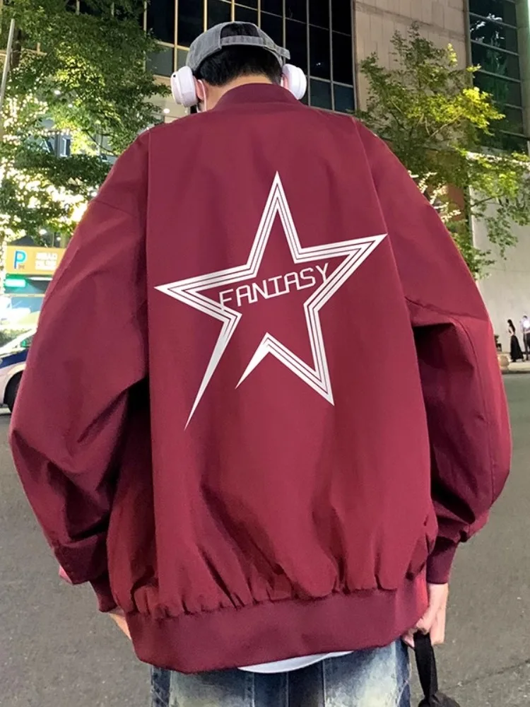 Retro American Sle ort Baseball Jaet Men's Spring Autumn Pilot Coat Trendy Streetwear Red Color Breathable Polyester
Retro American Sle ort Baseball Jaet Men's Spring Autumn Pilot Coat Trendy Streetwear Red Color Breathable Polyester