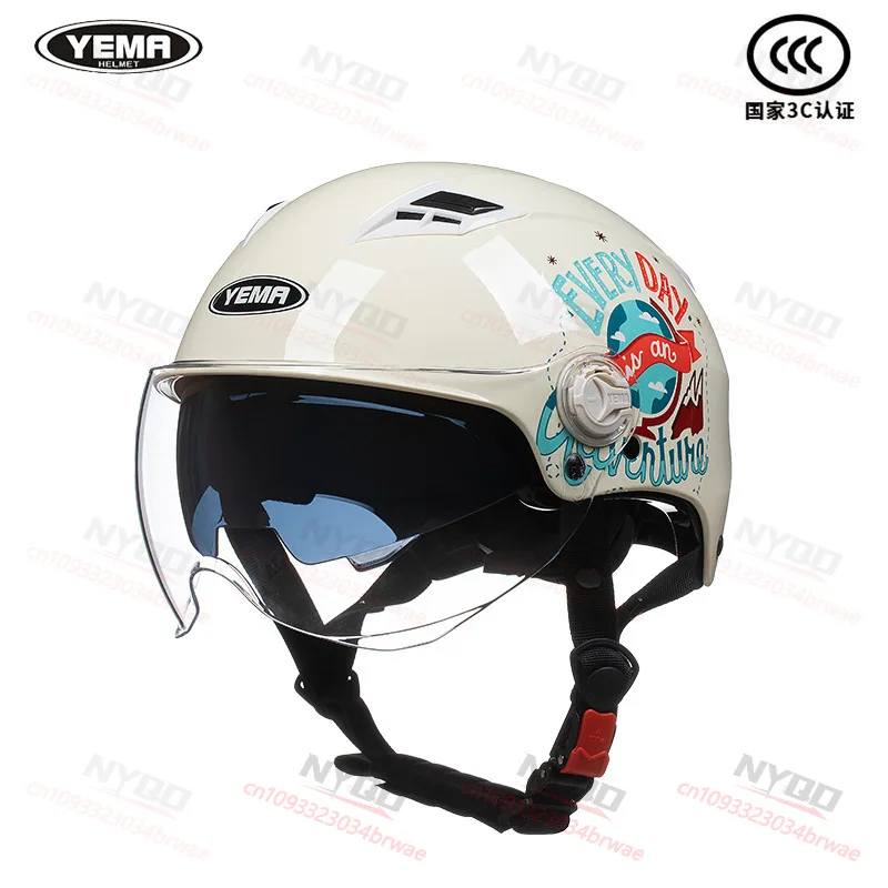 YEMA Motorcycle Helmet Summer Sunscreen Electric Scooter Women's Four Seasons Electric Safety Helmet
YEMA Motorcycle Helmet Summer Sunscreen Electric Scooter Women's Four Seasons Electric Safety Helmet
