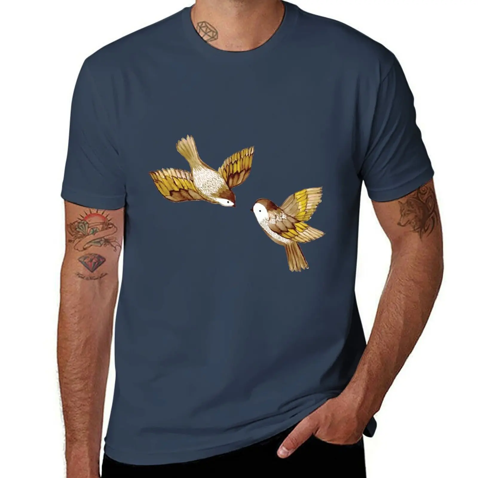 Two Birds in Flight on Fawn Caramel Brown T-Shirt Sweat Resistant Workout Tee Shirt
Two Birds in Flight on Fawn Caramel Brown T-Shirt Sweat Resistant Workout Tee Shirt