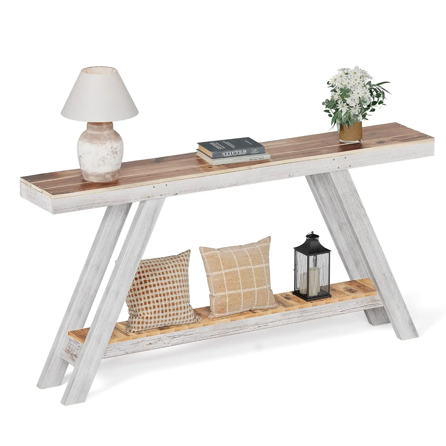 60in Farmhouse Console Table Reclaimed Wood 2 Tier Narrow Behind Sofa Hallway Living Room Customized
60in Farmhouse Console Table Reclaimed Wood 2 Tier Narrow Behind Sofa Hallway Living Room Customized
