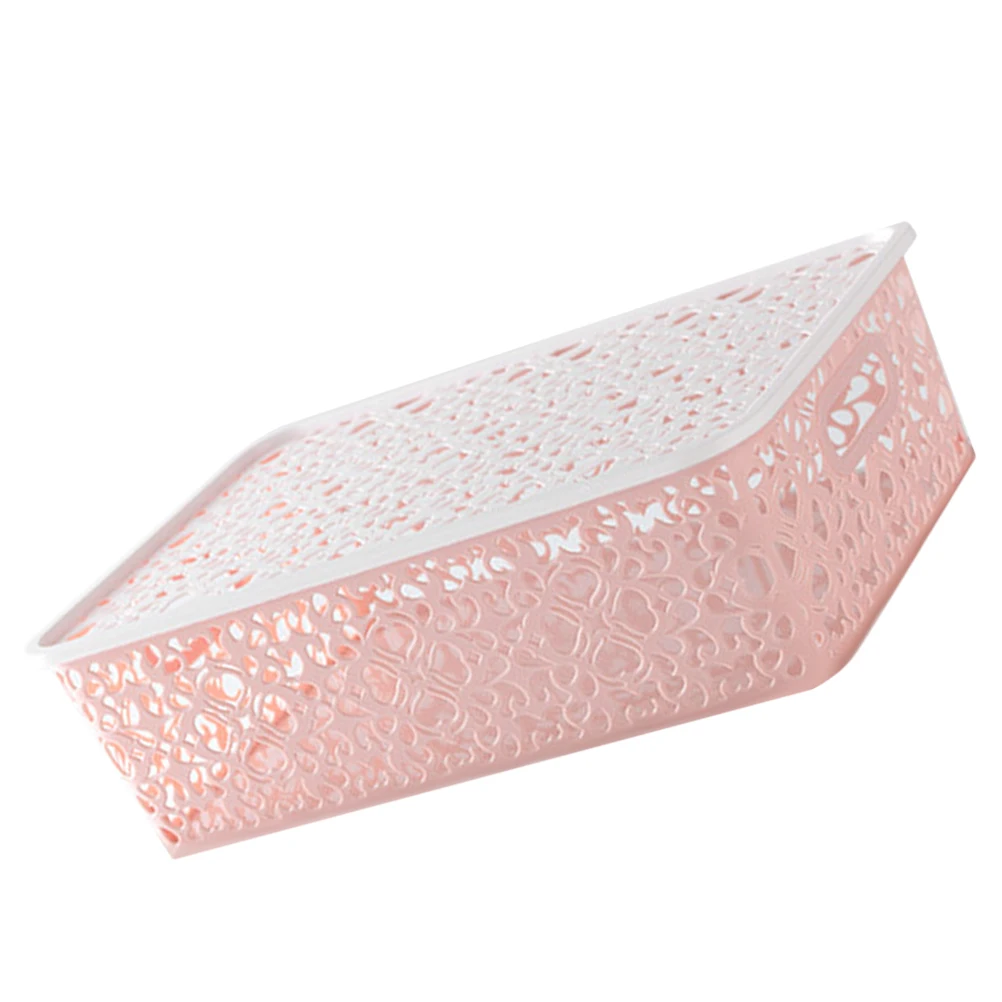 Plastic Storage Box Hollow Out Basket Stackable Container Retro Pattern Pink Office ganzier Socks Cosmetics Papers
Plastic Storage Box Hollow Out Basket Stackable Container Retro Pattern Pink Office ganzier Socks Cosmetics Papers