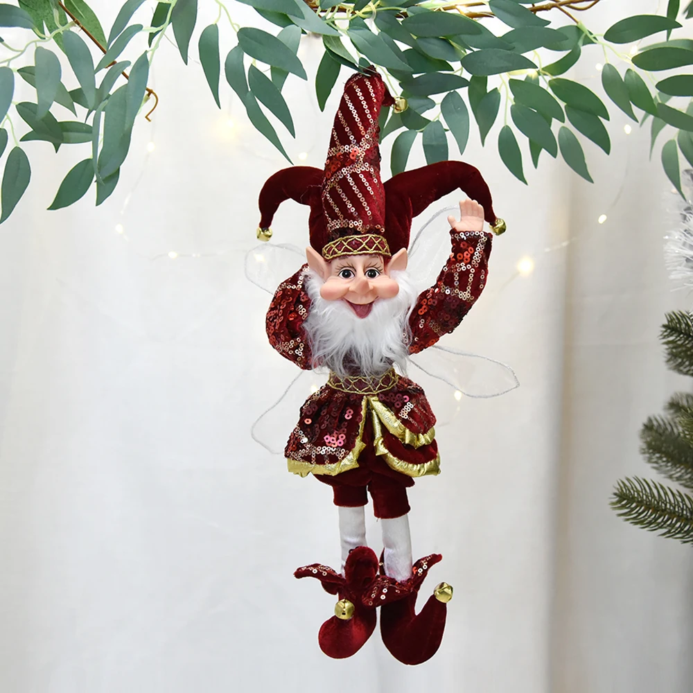 50CM Elf Doll Toy Christmas Pendant Ornaments Decor Elf Hanging On Shelf Hanging Standing Decoration Navidad New Year Kids Gifts
50CM Elf Doll Toy Christmas Pendant Ornaments Decor Elf Hanging On Shelf Hanging Standing Decoration Navidad New Year Kids Gifts