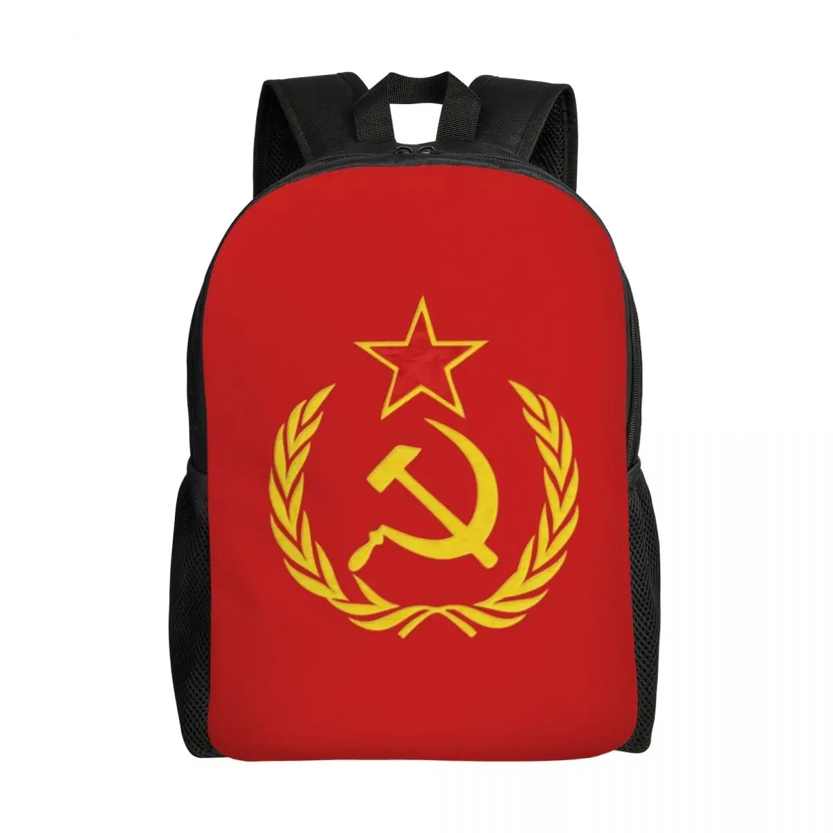 Custom USSR Hammer And Sickle CCCP Russian Soviet Flag Backpacks Men Women Fashion Bookbag for College School Bags
Custom USSR Hammer And Sickle CCCP Russian Soviet Flag Backpacks Men Women Fashion Bookbag for College School Bags