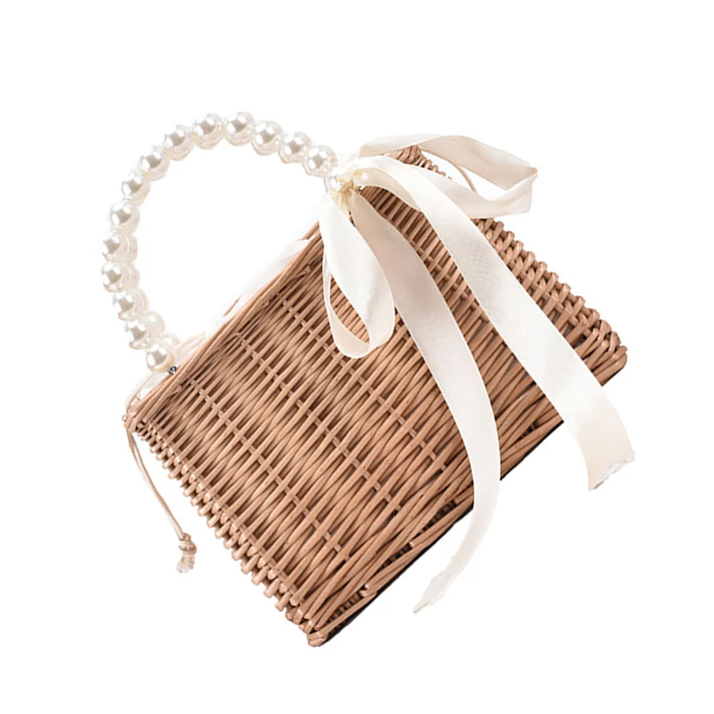 1Pc Creative Pearl Straw Bag Woman Handbag Beach Bag Practical Portable Bag Pearl Bag Straw Pearl Bag
1Pc Creative Pearl Straw Bag Woman Handbag Beach Bag Practical Portable Bag Pearl Bag Straw Pearl Bag