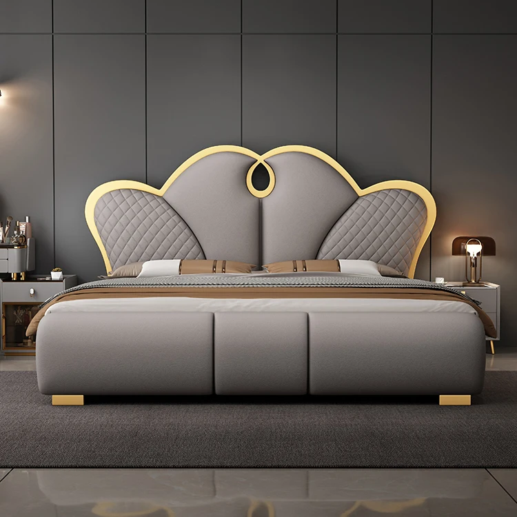 Modern Light Luxury King Bed Master Bedroom Simple Bed High-End Double King Bed Leather Bedroom Furniture
Modern Light Luxury King Bed Master Bedroom Simple Bed High-End Double King Bed Leather Bedroom Furniture