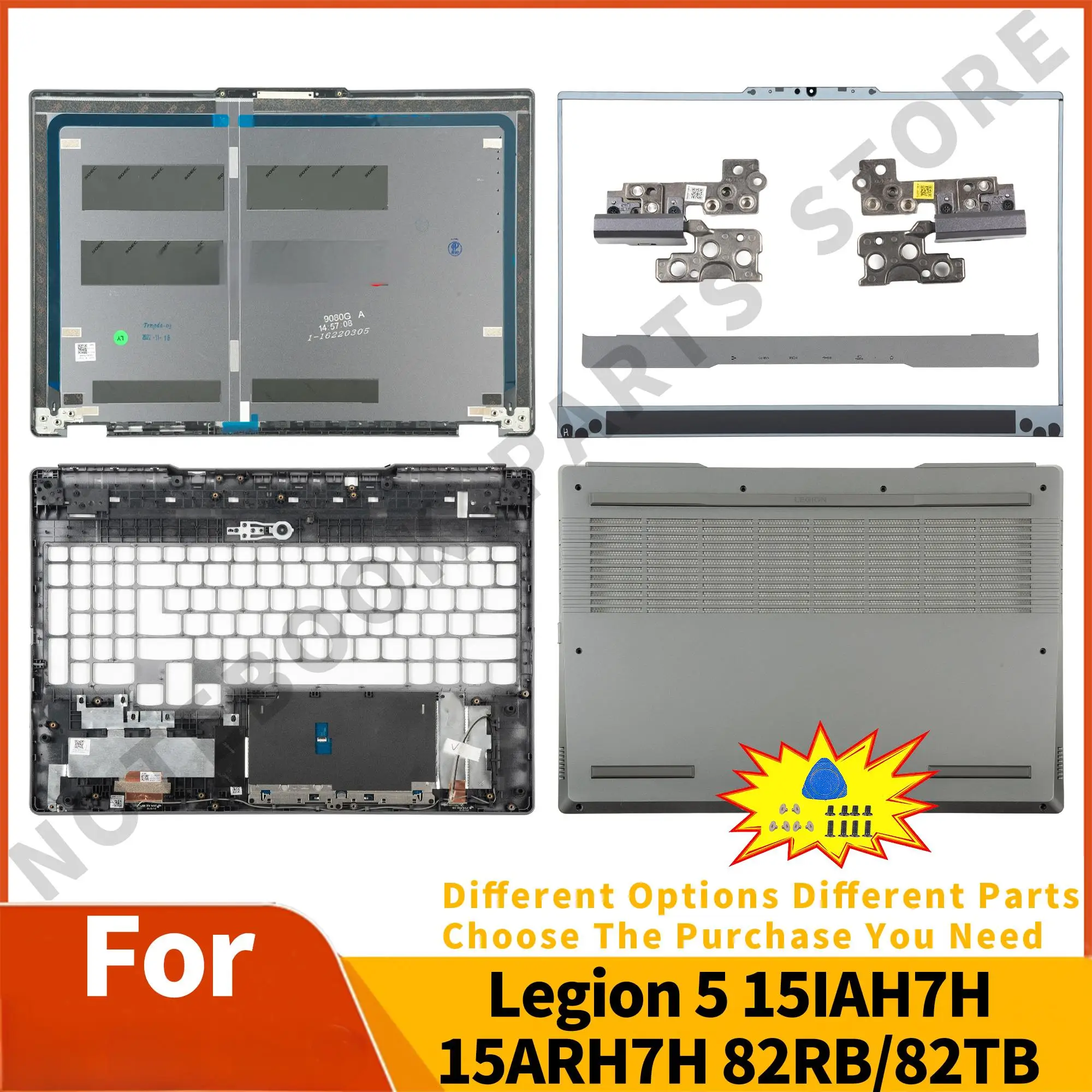 Laptop Case For Legion 5 15IAH7H 15ARH7H 82RB/82TB Y7000P 2022 Gray Back Cover Front Bezel Palmrest Bottom Cover Repair
Laptop Case For Legion 5 15IAH7H 15ARH7H 82RB/82TB Y7000P 2022 Gray Back Cover Front Bezel Palmrest Bottom Cover Repair
