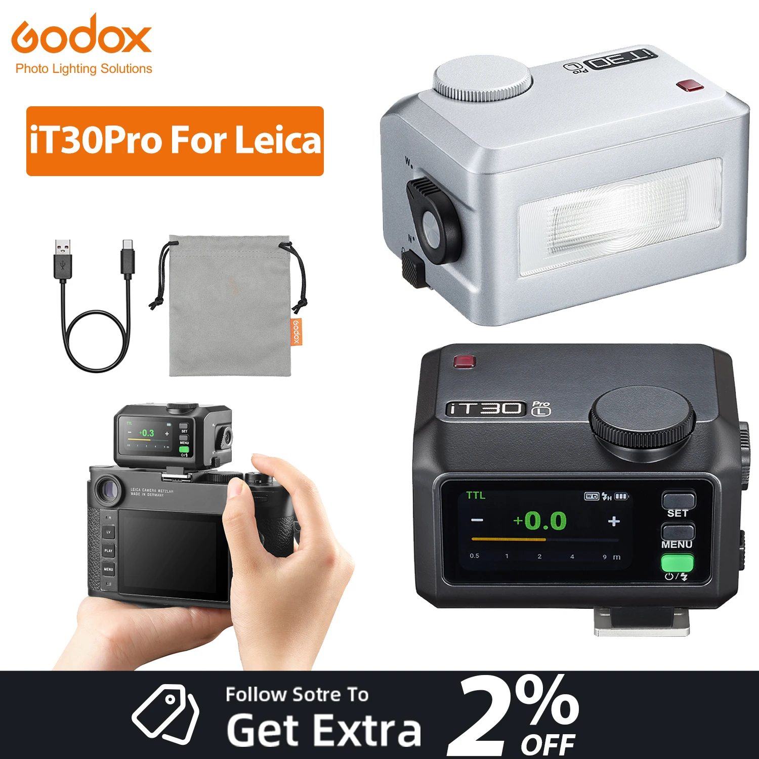 【NEW】Godox iT30Pro-L Wireless Camera Flash iT30Pro TTL HSS Pocket Flash Speedlite iT30Pro for Leica Canon Nikon Sony Fuji Olympu
【NEW】Godox iT30Pro-L Wireless Camera Flash iT30Pro TTL HSS Pocket Flash Speedlite iT30Pro for Leica Canon Nikon Sony Fuji Olympu