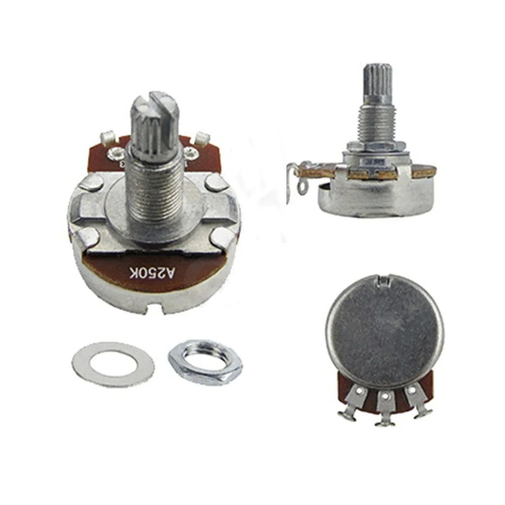 18mm Split Shaft Linear Taper Pot A500K/B500K/A250K/B250K Metal Long Lever Potentiometer Silver Volume Tone Guitarra Pot
18mm Split Shaft Linear Taper Pot A500K/B500K/A250K/B250K Metal Long Lever Potentiometer Silver Volume Tone Guitarra Pot