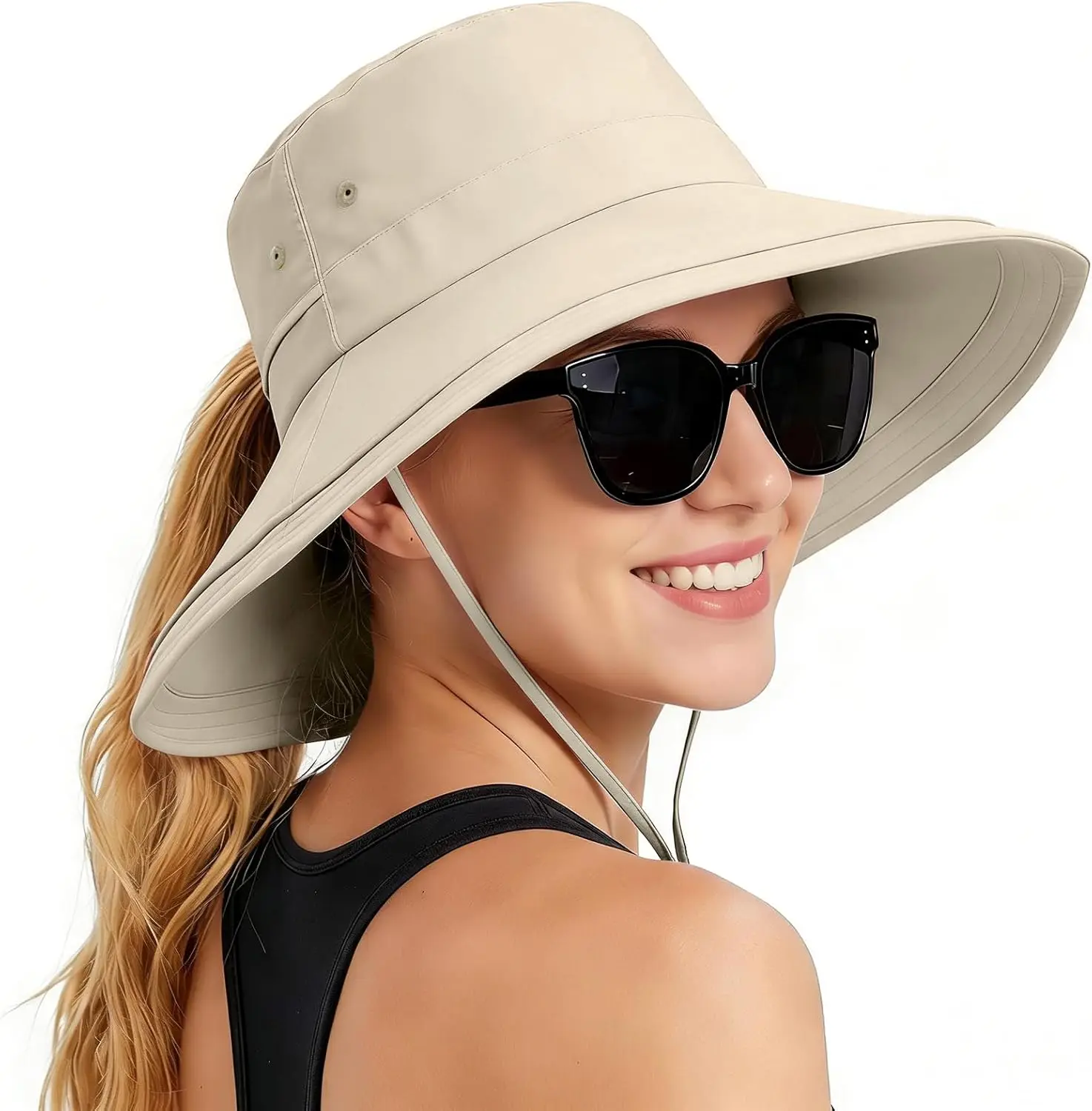 Women Sun Hat with Ponytail Hole Wide Brim Bucket Hat UPF 50+ Beach Hiking Gardening Water-Resistant Outdoor Hat
Women Sun Hat with Ponytail Hole Wide Brim Bucket Hat UPF 50+ Beach Hiking Gardening Water-Resistant Outdoor Hat