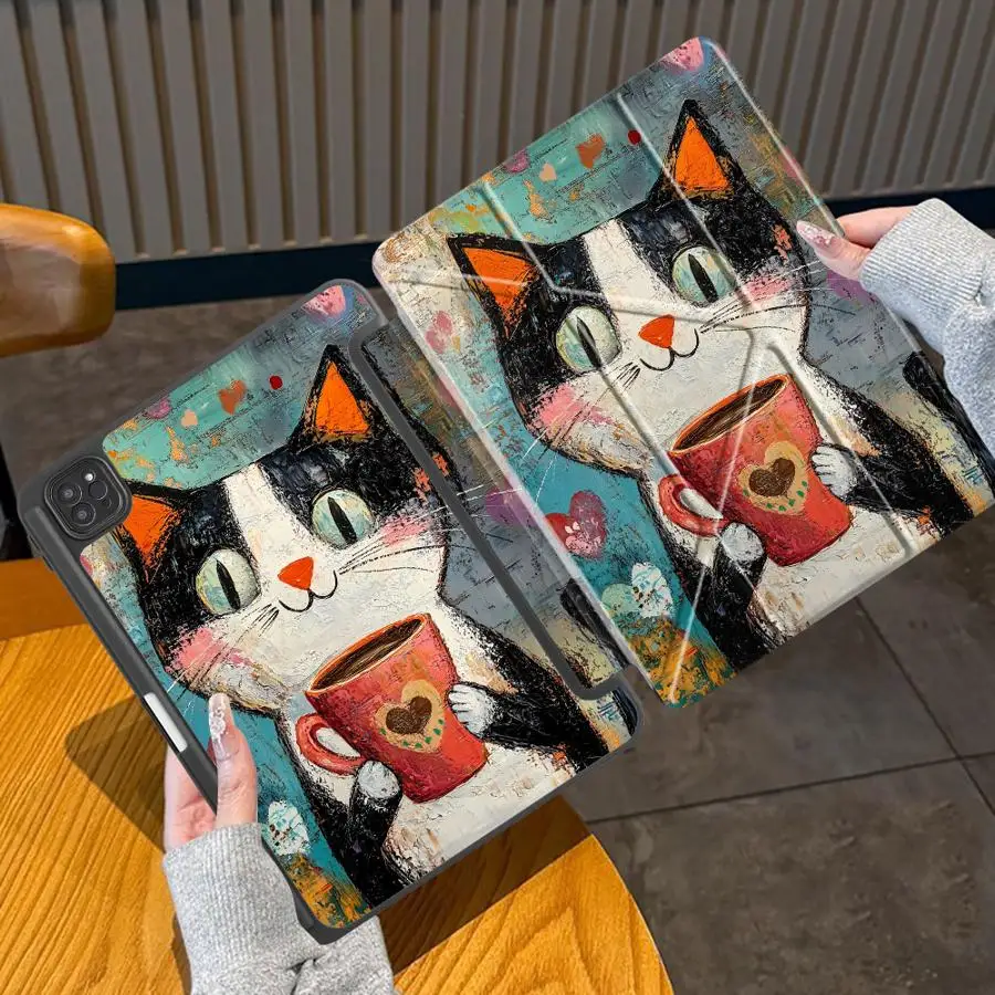 Tablet Case For iPad Pro 11th 10th 9th 8th 7th 12.9inch Air 4 5 M3 M2 M4 11inch Pro 2025 Mini 6 7 Holder Cover Coffee Cat Art
Tablet Case For iPad Pro 11th 10th 9th 8th 7th 12.9inch Air 4 5 M3 M2 M4 11inch Pro 2025 Mini 6 7 Holder Cover Coffee Cat Art