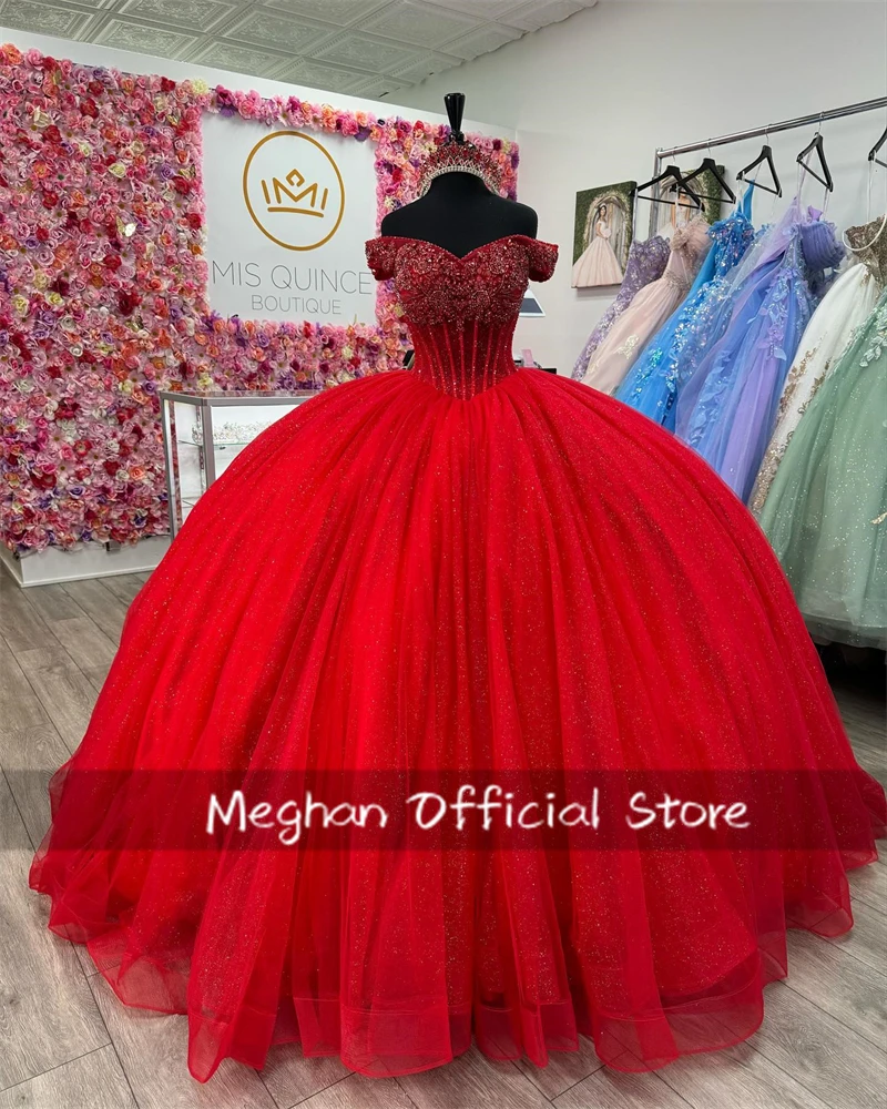 Red Off The Shoulder Quinceanera Dress 2024 Appliques Prom Dress Birthday Ball Gown Beaded Crystal Evening Sweet 16 15 Robe De
Red Off The Shoulder Quinceanera Dress 2024 Appliques Prom Dress Birthday Ball Gown Beaded Crystal Evening Sweet 16 15 Robe De
