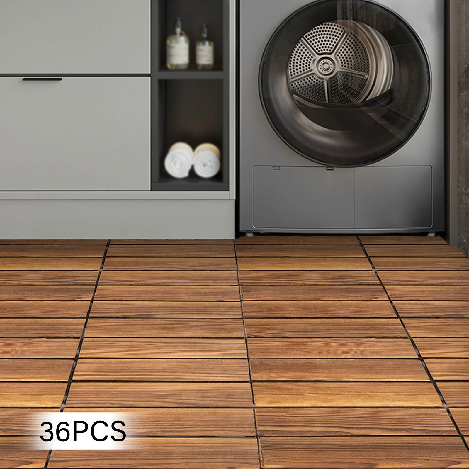 36Pcs 12''x12'' DIY Wood Flooring Interlocking Outdoor Parquet Light Brown Balcony Floor Patio Deck Tiles Garden Pathway
36Pcs 12''x12'' DIY Wood Flooring Interlocking Outdoor Parquet Light Brown Balcony Floor Patio Deck Tiles Garden Pathway