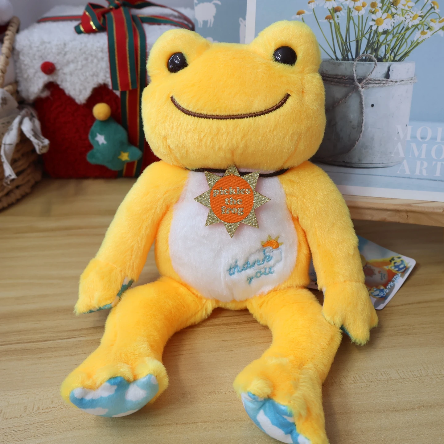 Pickles the frog in trouble frog smiling frog plush doll
Pickles the frog in trouble frog smiling frog plush doll