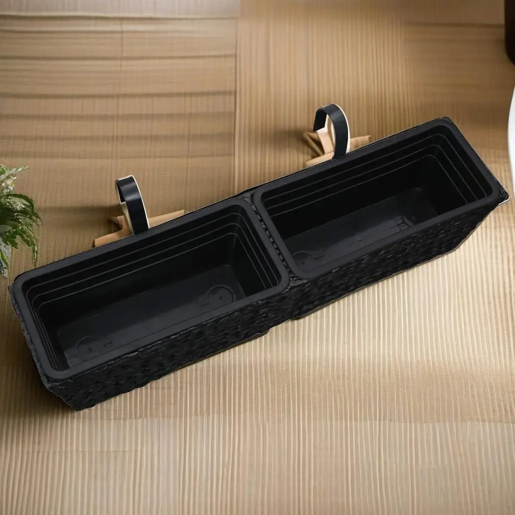 2pcs Black Water Hyacinth Planters - Stylish Indoor & Outdoor Pots for Home Decor
2pcs Black Water Hyacinth Planters - Stylish Indoor & Outdoor Pots for Home Decor