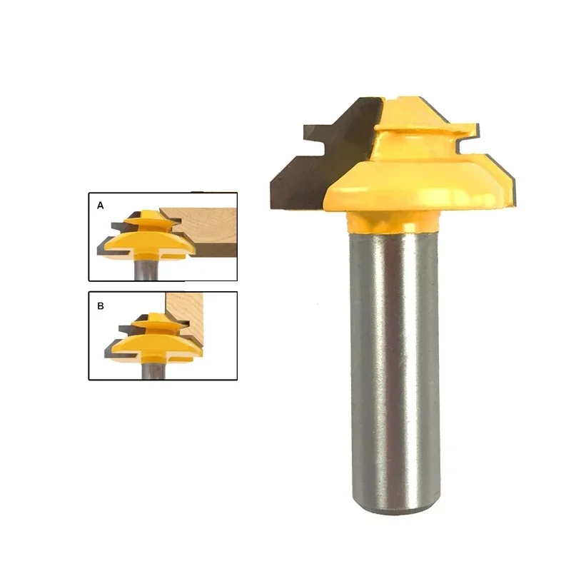 1pc 12MM 1/2" Shank 45 Degree Router 1/2 Stock Medium Lock Miter Milling Bit Wood Carving Tenon Knife
1pc 12MM 1/2" Shank 45 Degree Router 1/2 Stock Medium Lock Miter Milling Bit Wood Carving Tenon Knife
