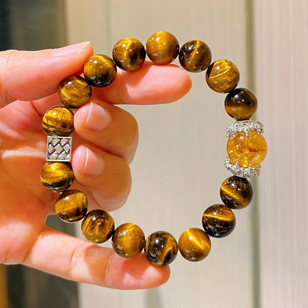 10mm7A high quality natural tiger's eye stone citrine bracelet bracelet, Duobao single circle crystal bracelet.
10mm7A high quality natural tiger's eye stone citrine bracelet bracelet, Duobao single circle crystal bracelet.